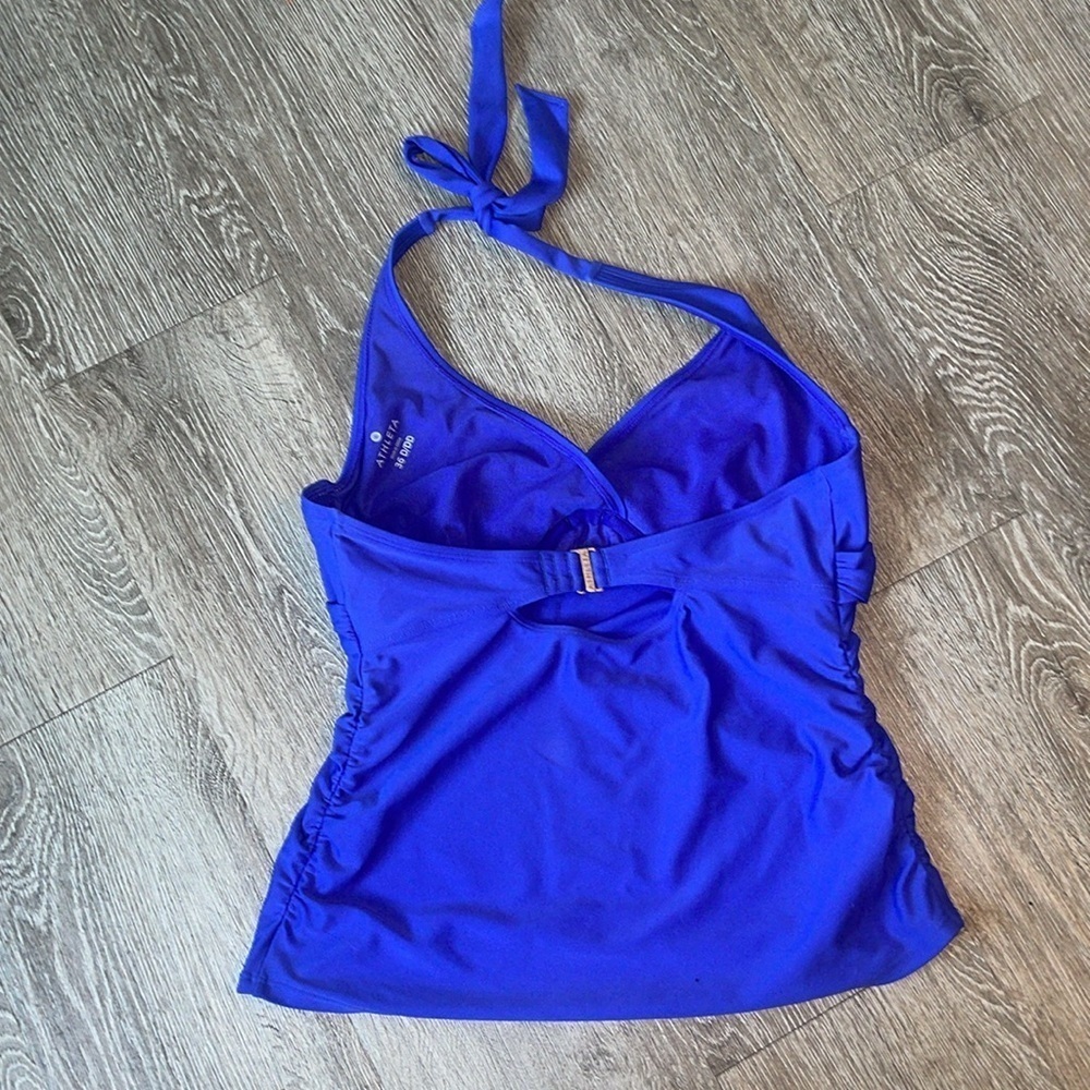 Athleta Blue Sleeveless halter swim top purple blue size 36 d / dd swim suit - Picture 5 of 5